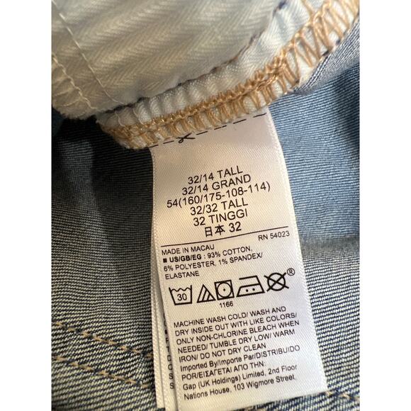 NWT Gap Cigarette High Rise Slim Stretch Jeans Women's Size 14 TALL - Picture 6 of 6